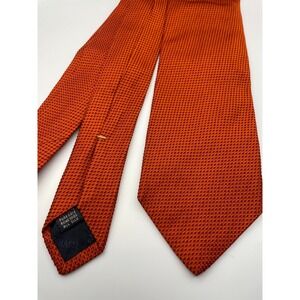 Franco Bassi Men's Silk Textured Orange Necktie